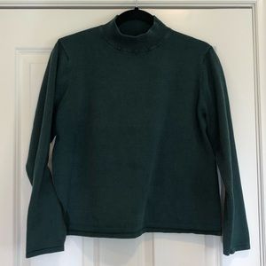 Pendleton mock-neck in forest green, size M